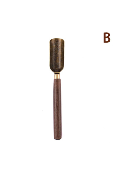 Choice ملعقة شاي صغيرة بمقبض من خشب الصندل من سبيكة معدنية، مغرفة شاي صغيرة، ...