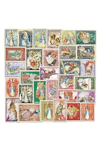 Choice 60 قطعة من ملصقات طوابع الأرنب لأجهزة الكمبيوتر المحمول وحقيبة السفر و...