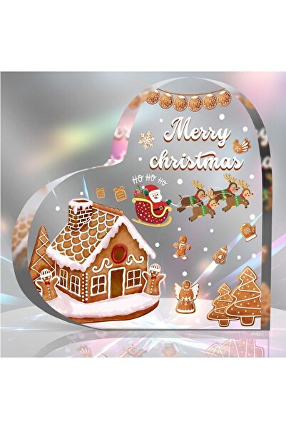 Choice A59 زينة طاولة عيد الميلاد على شكل قلب للمكتب والطاولة وصينية متعددة الطبقات ورفوف المدفأة لعيد الميلاد