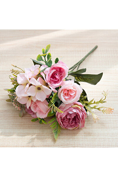 Choice 3 قطع من باقة الفاوانيا الوردية الوردية زهور اصطناعية لحفلات الزفاف وا...