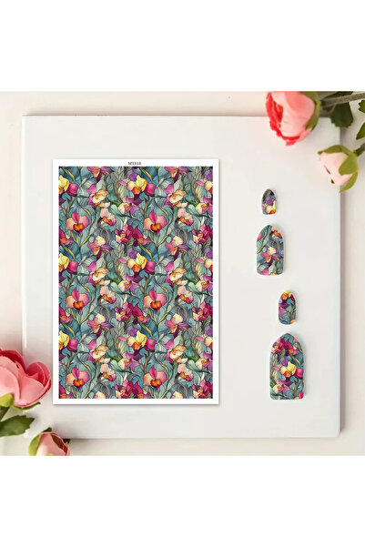 Choice13 MT818 نسيج رخامي نمط زهرة طين بوليمر ألوان مائية ورق نقل الفخار أقرا...