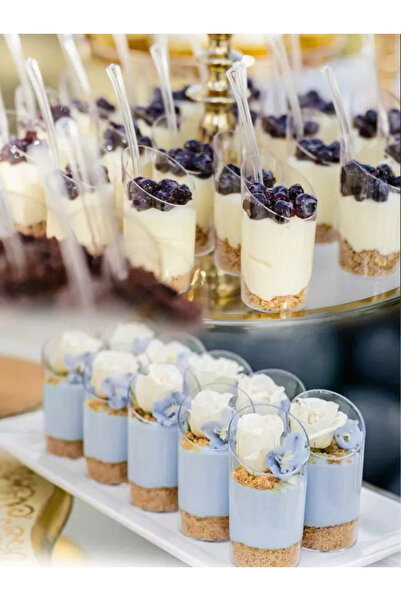 Choice مجموعة أدوات تزيين الحلويات سعة 70 مل - 10 قطع - كوب حلوى شفاف بفوهة م...