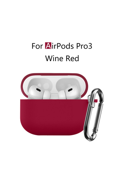 Choice حافظة جديدة لأجهزة AirPods Pro 3 باللون الأحمر النبيذي لأجهزة AirPods ...