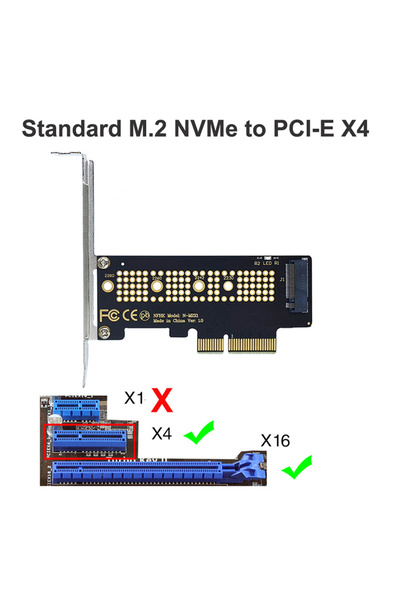 Choice Standard PCIE X4 M.2 NVME SSD to PCIE X1 X4 Adapter Card 2280 SSD PCIe...