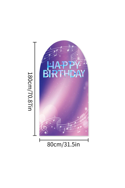 Miniso Y1176 1 قطعة غطاء قوس خلفية موضوع عيد ميلاد KPop عيد ميلاد سعيد فتاة خلفية حفلة عيد ميلاد Pho