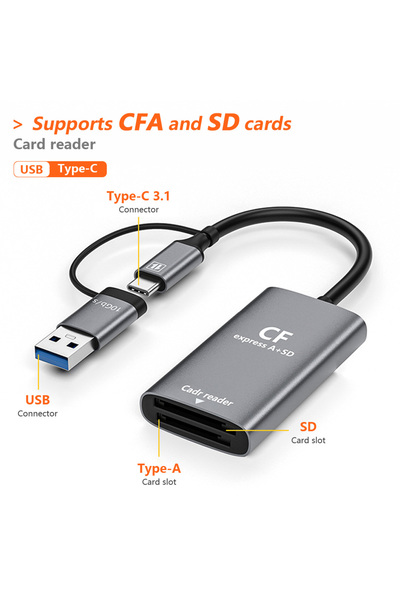Choice يدعم بطاقة SD CFA وقارئ بطاقات CFe وقارئ بطاقات CFexpress من النوع A و...