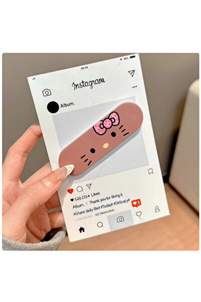 Miniso For iPhone 16 Only Holder Cute Cartoon Sanrio Hello Kitty Leopard Print Band-Aid Stand Holder Phone