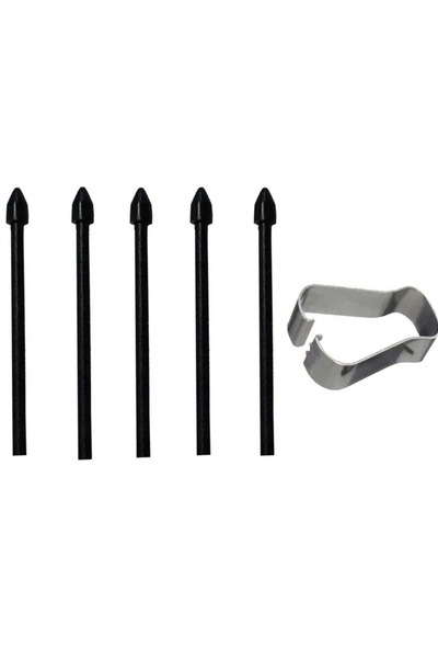 Choice 5 قطع من رؤوس أقلام اللمس باللون الأسود مع مشبك معدني لهاتف Note 20 10 Tab S6 Lite T860 T865 S...