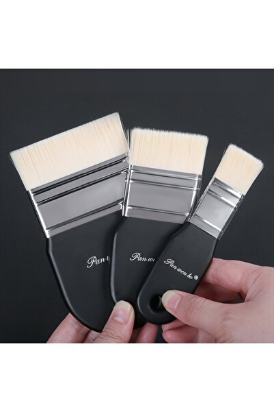 Choice 3 قطع لكل مجموعة 1/3 قطعة فرشاة لوح فرشاة نايلون فرشاة طلاء خشبية للغواش ألوان مائية زيتية P