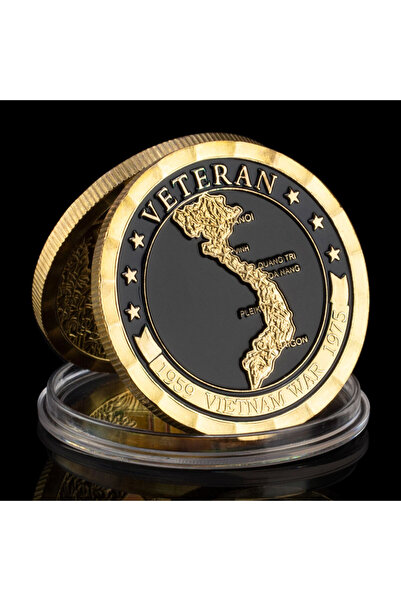 Choice عملة ذهبية مطلية بالذهب من مجموعة قدامى المحاربين في حرب فيتنام الأمري...