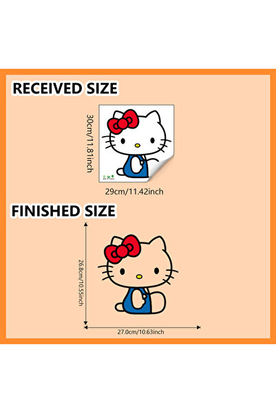 Miniso BK-KT009 ورق حائط رائع لشخصية هيلو كيتي، ديكور ظهر الباب، مناسب لتزيين الجدران في