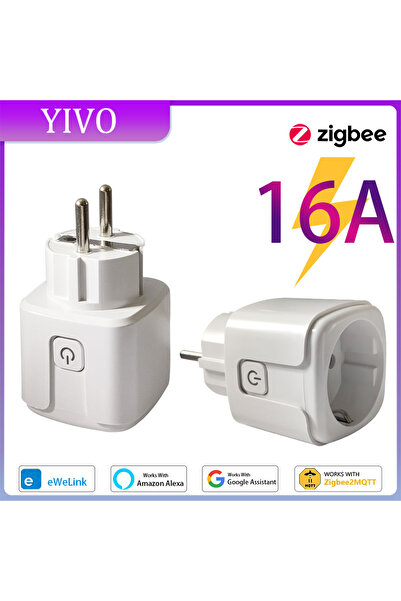 Choice 16A-1PC Ewelink Smart Plug Zigbee3.0 Socket EU 16A Power Monitor Timing Function Voice Control Work