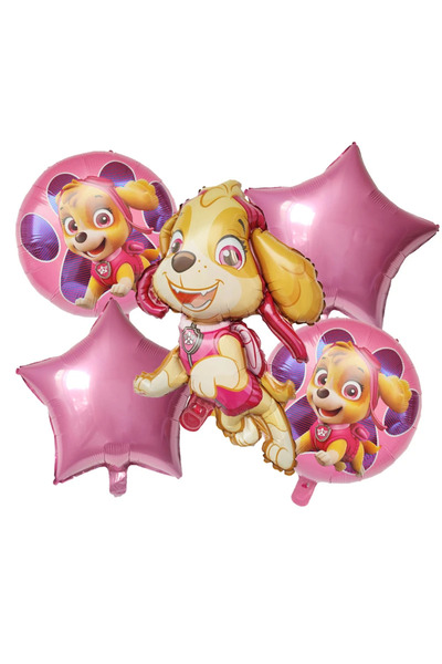 PAW PATROL as picture style-3 5Pcs Cartoon Balloon Birthday Party Balloons set Chase Marshall Skye H