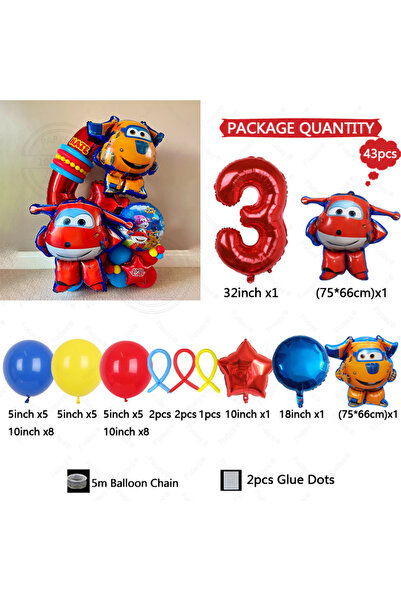 Choice أخرى رقم 3 43 قطعة من بالونات رقائق الألومنيوم الجديدة من أجنحة سوبر ج...