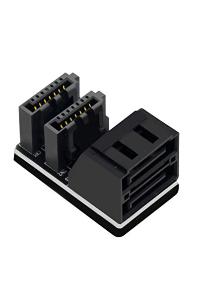 ALLOYSEED 90 Degree SATA 7Pin Angled Adapter Plug and Play 90/180 Degree SATA Adapter 2 SATA 7Pin Male To Fema