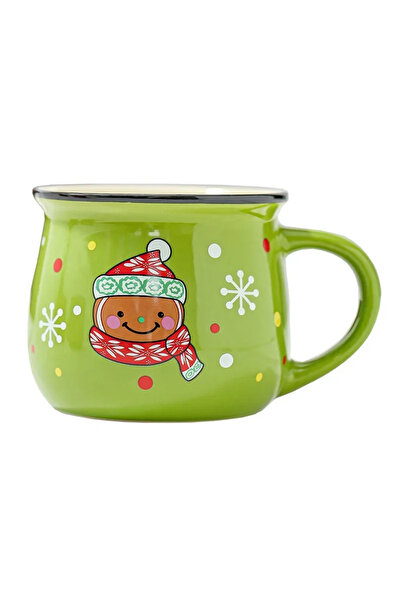 Choice كوب سيراميك أخضر 350 مل لعيد الميلاد، كوب موس سانتا إلك بطريق، كوب قهو...