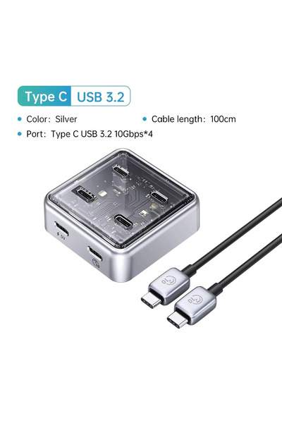 Orico موزع USB 3.2 من النوع C بسرعة 10 جيجابت في الثانية بطول 100 سم لجميع أج...
