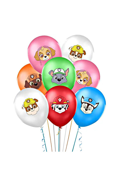 PAW PATROL 10pcs set 10pcs Solid Color Latex Balloon Cartoon Chase Skye Balloon Children's Birthday