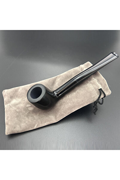 Choice قطعة واحدة من غليون التبغ الكلاسيكي العتيق المصنوع من خشب الأبنوس الأسود وغليون دخان خشب الصندل الطبيعي