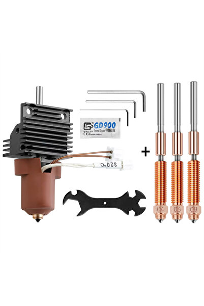 Choice5 حزمة 5 قطع طابعة ثلاثية الأبعاد لـ Creality K1C K1 Max Hotend Kit مجموعة كتلة التسخين الخزفية سريعة التبديل 0