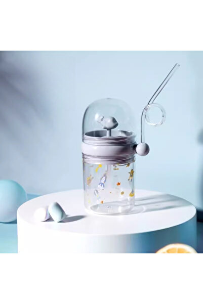 Choice زجاجات مياه زرقاء للأطفال سعة 260 مل، كوب على شكل حوت وسمكة ذهبية لمنع...