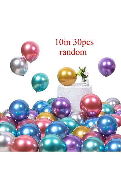 Choice 30 قطعة 10 بوصة 10 بوصة 30 قطعة 10 بوصة بالونات معدنية من اللاتكس لحفل...