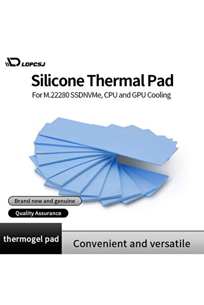 Choice 1mm 6W 6-pack LDPCSJ Silicone Heat Sink Pads for M.2 2280 SSD NVMe, CPU & GPU Cooling - 12pcs or 6pc