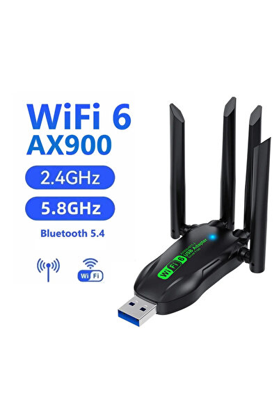 Choice محول USB WiFi 6 AX900 Bluetooth 5.4 طراز 4 دونجل 2 في 1 2.4 جيجاهرتز و...