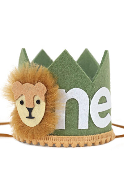 Choice1 قبعة عيد ميلاد من اللباد على شكل حيوان كرتوني واحد على شكل تاج أسد لع...