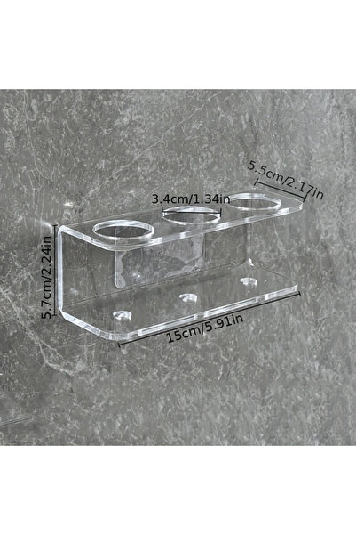 Choice حامل فرشاة الأسنان الكهربائية الشفاف الناعم بثلاث فتحات، قطعة واحدة - ...