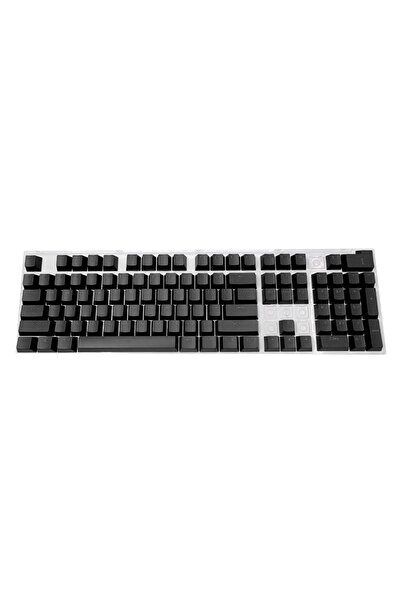 ALLOYSEED Black 104pcs ABS Universal Mechanical Keyboard Keycaps Desktop Computer Ergonomic Blank Keycaps For