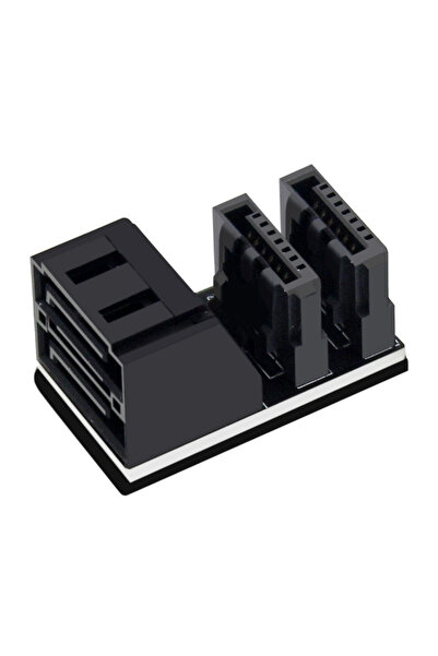 Choice Dual SATA 90Degree Double SATA 7Pin Female to 7Pin Male 90 180 Angled Turning Connector Power Adapte