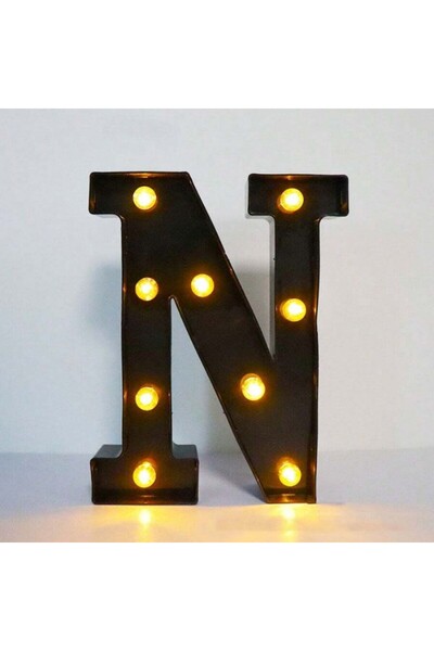 Choice N Black 1PC 21.8cm LED Letter Light, Luminous Letter and Number Night ...