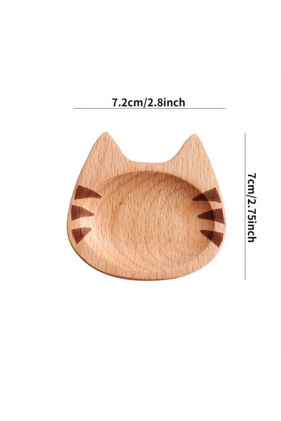 Choice قطعة واحدة من شعيرات القطط اللطيفة، قطعة واحدة من طبق توابل الزلابية، طبق صلصة الزلابية، نكهة يابانية، خشب الزان، كريمة كرتونية