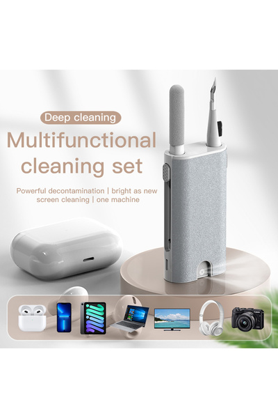 Choice مجموعة فرشاة تنظيف سماعات الأذن Q6 5 في 1، أدوات تنظيف شاشة الهاتف والكمبيوتر اللوحي والكمبيوتر المحمول والتلفزيون وسماعات الرأس