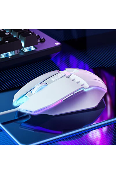 HP White M1 Wired Gaming Mouse White Light Emitting Esports Mouse USB Gaming Office Desktop Laptop