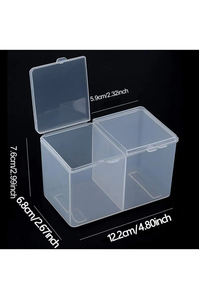 Choice transparent 1pc-Portable Storage Box Nail Accessoires Wipes Cotton Pads Swab Rods Container Case Nai