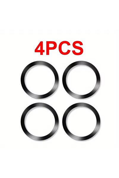 Choice 4 Packs of Black Universal Metal Rings Sticker for Magsafe Magnetic Wi...