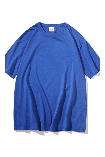 Generic Solid Loose Fit T-Shirt Sapphire Blue