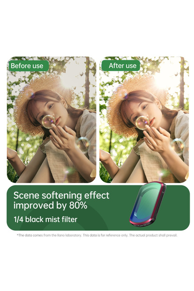 Choice فلتر ضباب أسود من Llano لكاميرا DJI Osmo Pocket 3 Motion مجموعة فلاتر 3 في 1 (CPL+1/4 Black Mis)