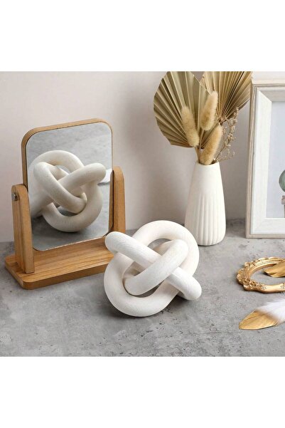 Choice ديكور طاولة قهوة أبيض منحوت يدويًا، ديكور سلسلة بوهو، رف عصري، أشياء ريفية للمنزل