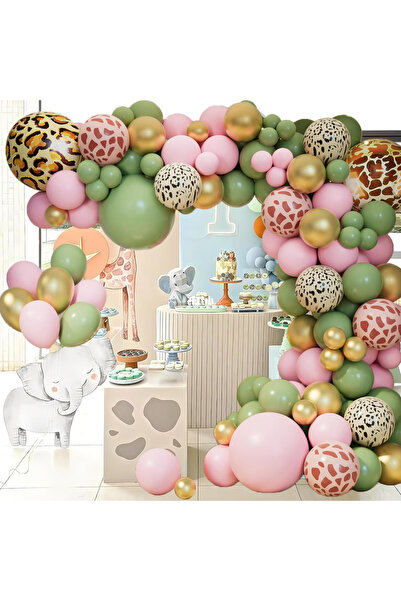 Choice مجموعة بالونات CY530Safari Safari Jungle Balloon Floral Arch Set Anima...