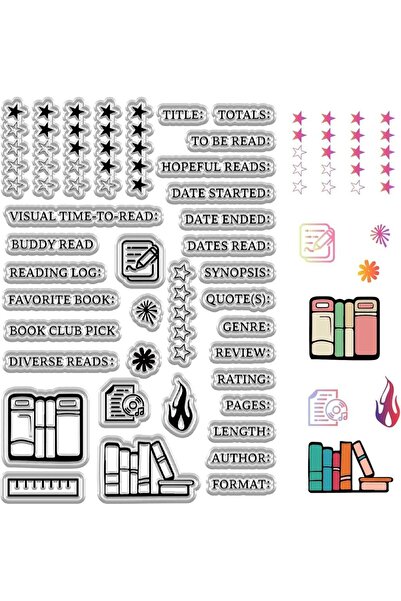 Choice ختم شفاف لمجلة يوميات AECH06-15334 لصنع البطاقات، تصنيف النجوم، كتب ال...