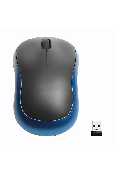 Choice ماوس لاسلكي صغير M185 أزرق، ماوس مريح محمول بدقة 1000 نقطة في البوصة، ماوس مريح بتردد 2.4 جيجاهرتز مع قاعدة شحن أمريكية