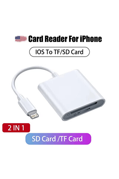 Choice لقارئ بطاقات iPhone Lightning وType-C إلى SD/TF: محول فلاش متعدد الاست...