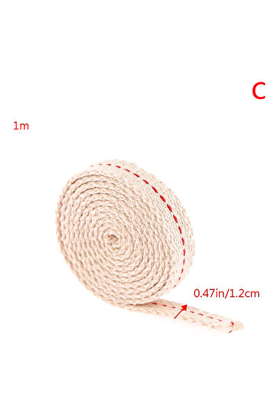 Choice فتيل مصباح الكيروسين 12 مم 1 متر مضفر من القطن المسطح للزيت للفانوس