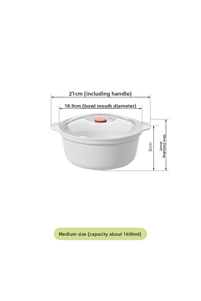 Choice وعاء تسخين متوسط الحجم قابل للاستخدام في الميكروويف، مصنوع من البلاستيك الآمن غذائيًا، خالٍ من مادة BPA، أدوات طهي، لوازم مطبخ مناسبة