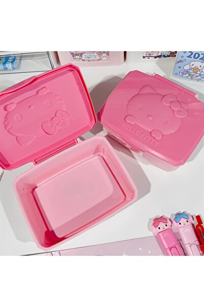 Choice صندوق تخزين أعواد قطنية على شكل هالو كيتي كورومي لطيف، صندوق مجوهرات ع...