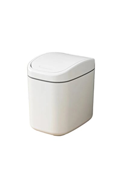 Choice grey Desktop Trash Can Small Mini Garbage Can Plastic Dustbin with Sha...
