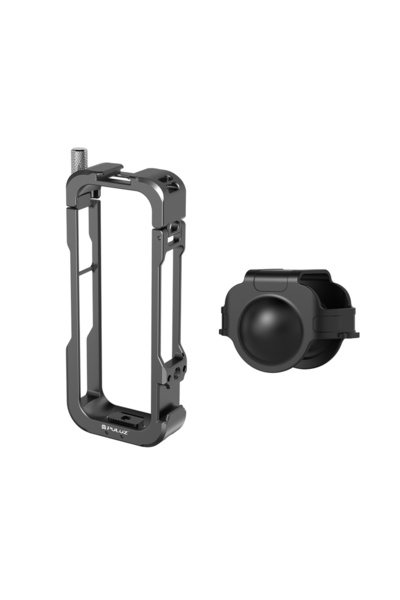 Choice إطار حماية معدني أسود اللون من بولوز لكاميرا Insta360 X4 مع غطاء عدسة لكاميرا Insta3